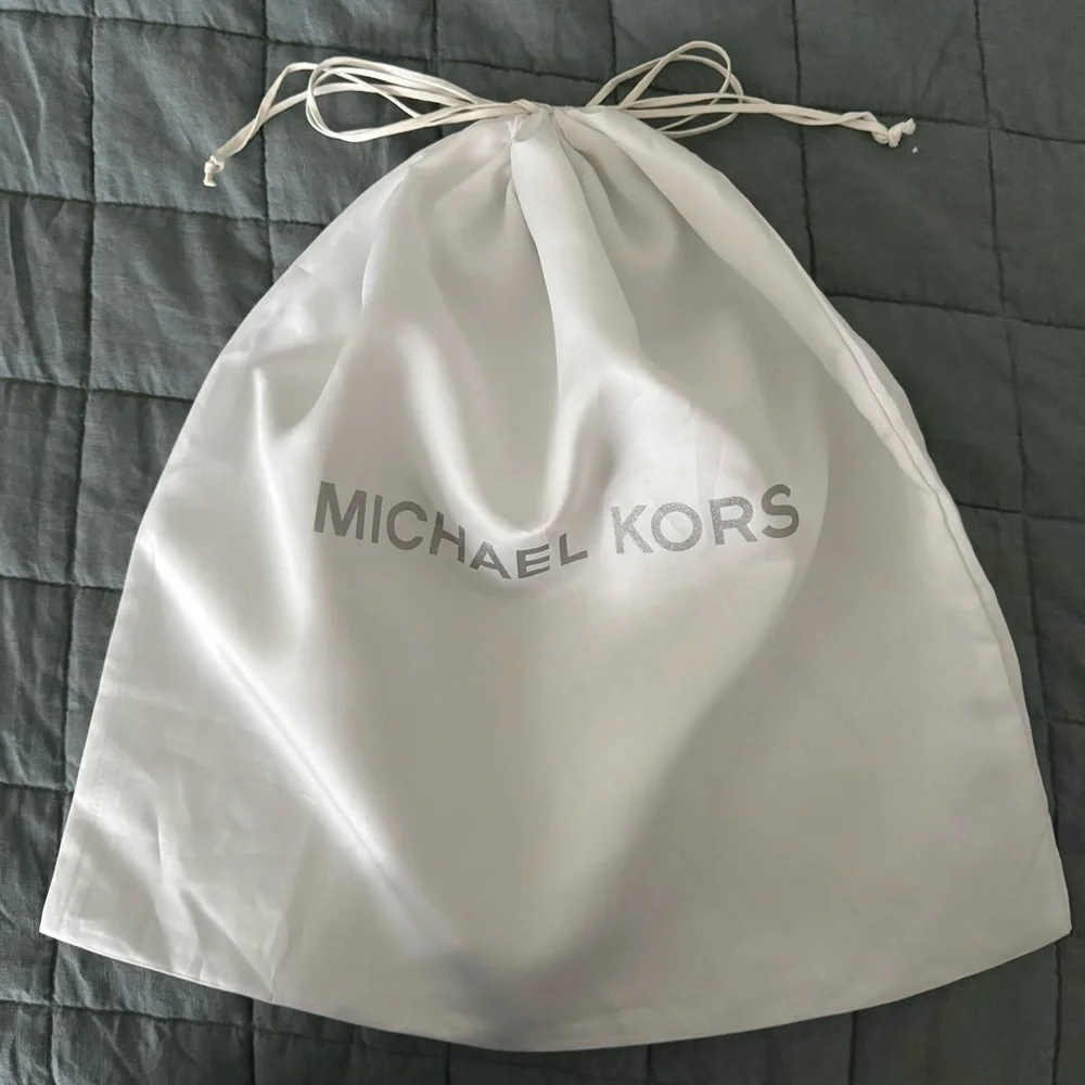 Michael Kors White Satin Drawstring Dust bag for Handbags~Lg